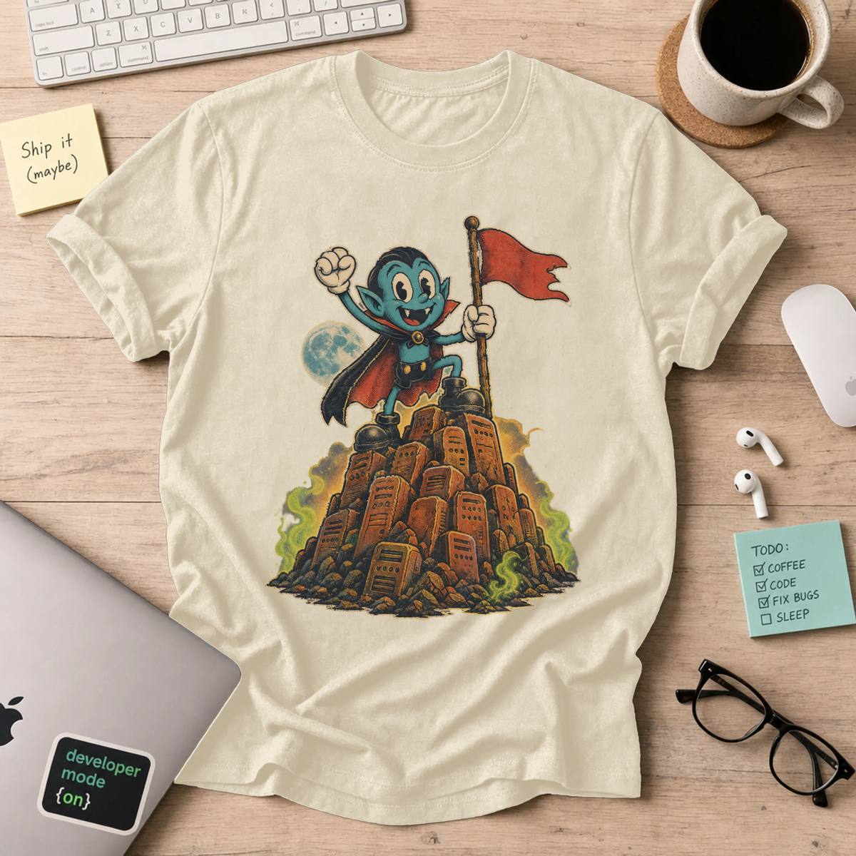 Vampire Server Overlord Shirt — Natural