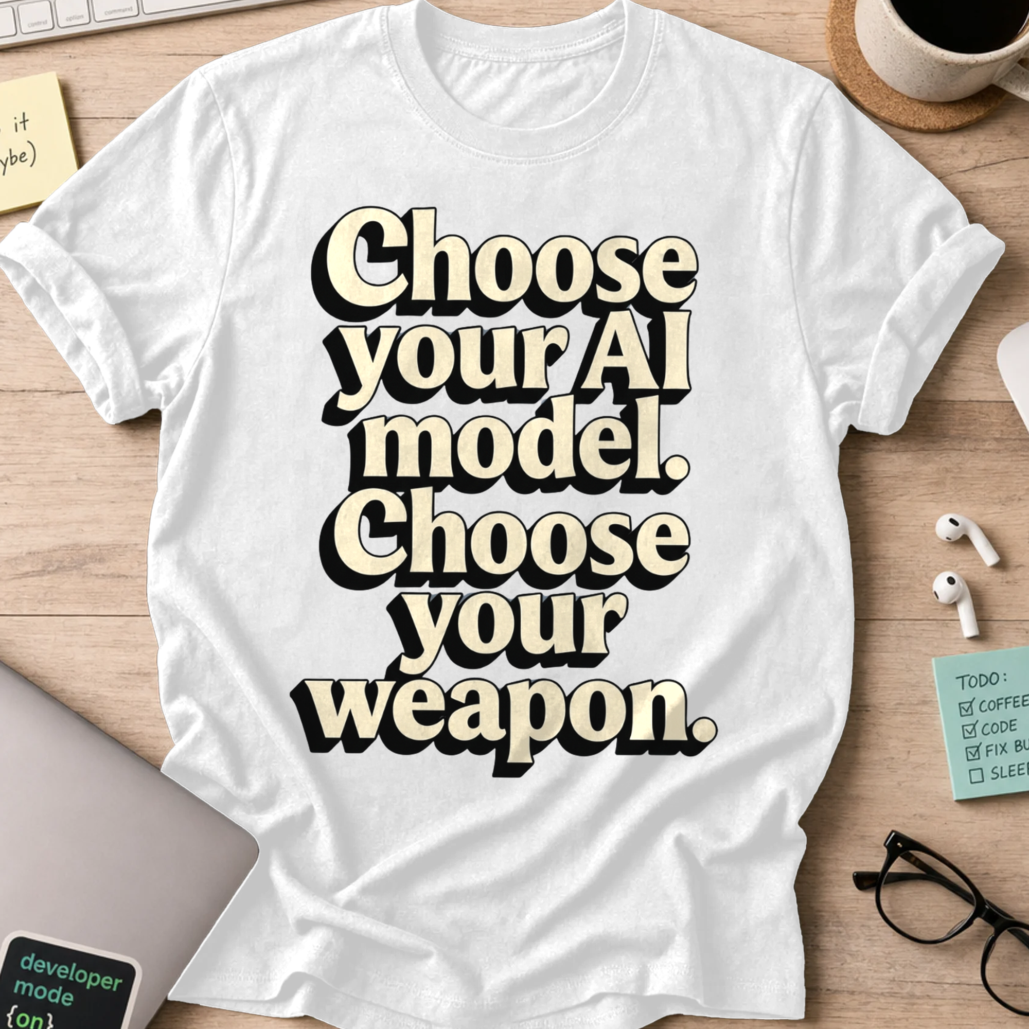 Choose Your Weapon Shirt — White