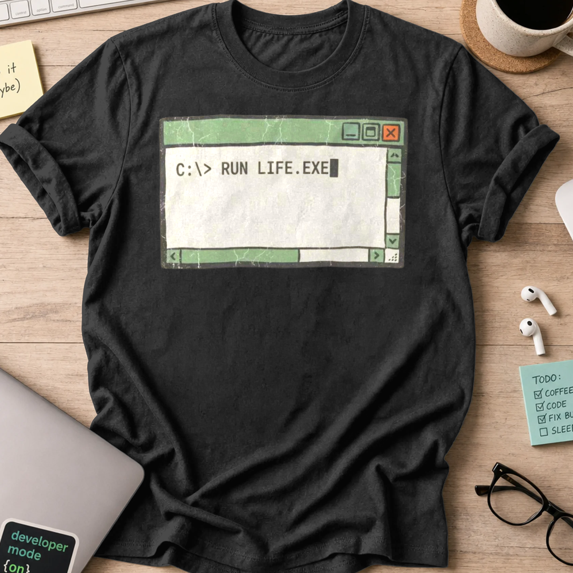 Run Life.exe Shirt — Black