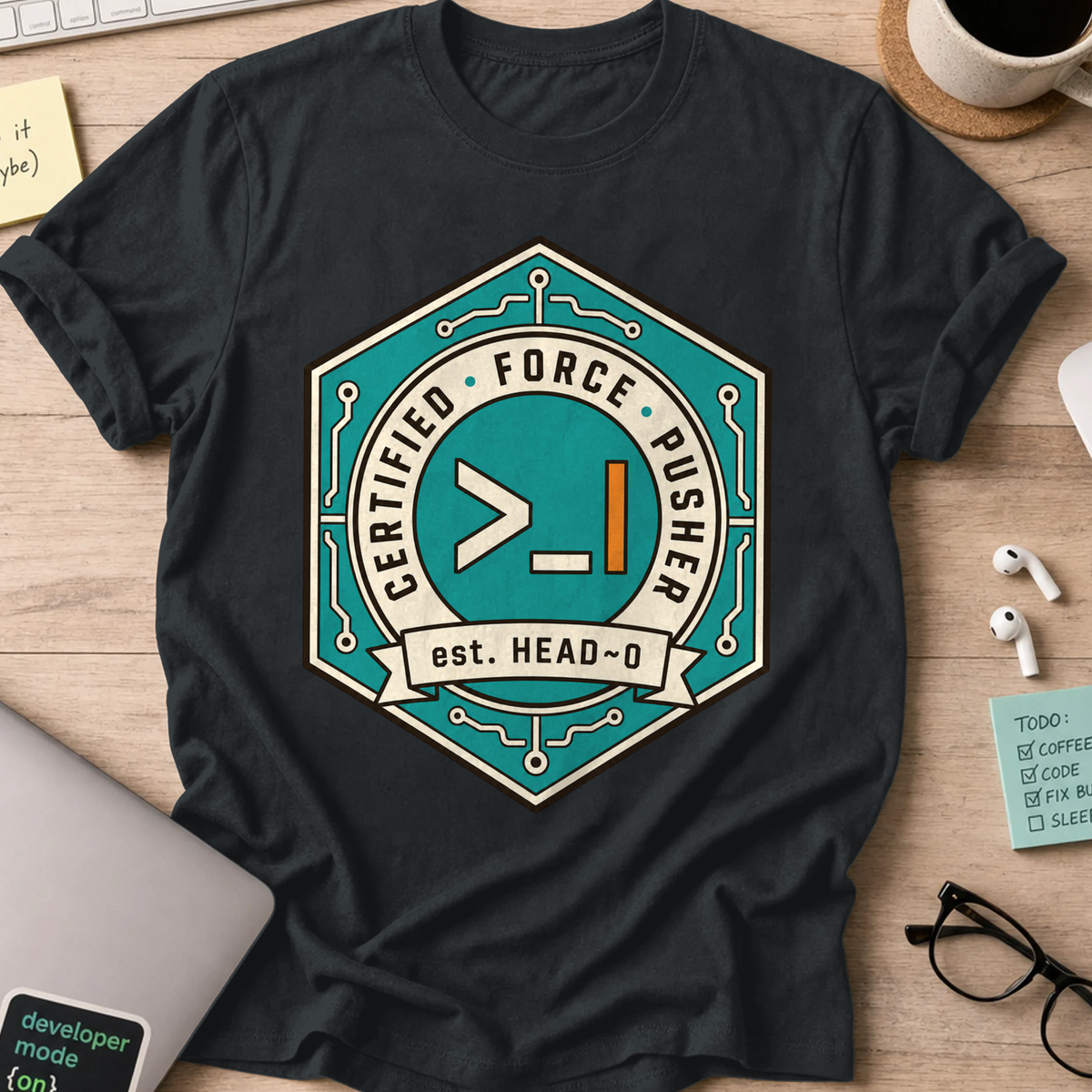 Certified Force Pusher Shirt — Black