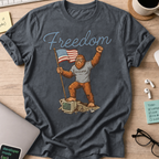 Freedom Bigfoot Flag Shirt - Dark Heather