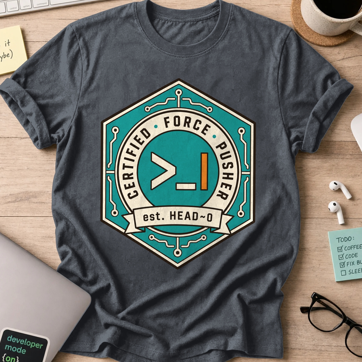 Certified Force Pusher Shirt — Dark Heather