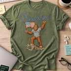 Freedom Bigfoot Flag Shirt - Military Green