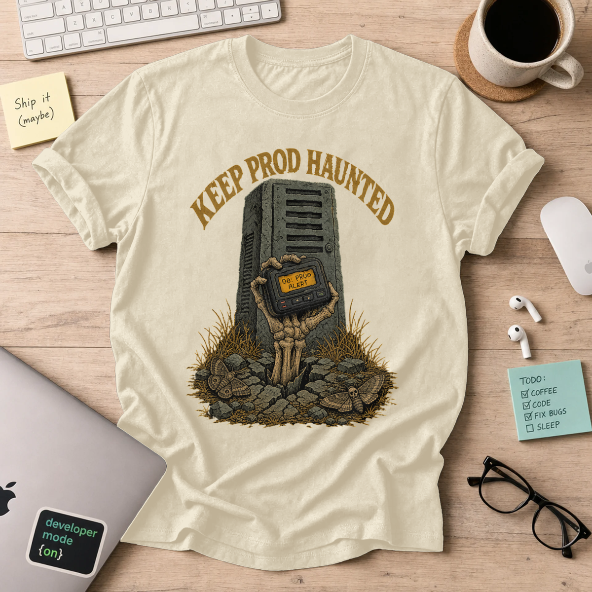Keep Prod Haunted Shirt — Natural