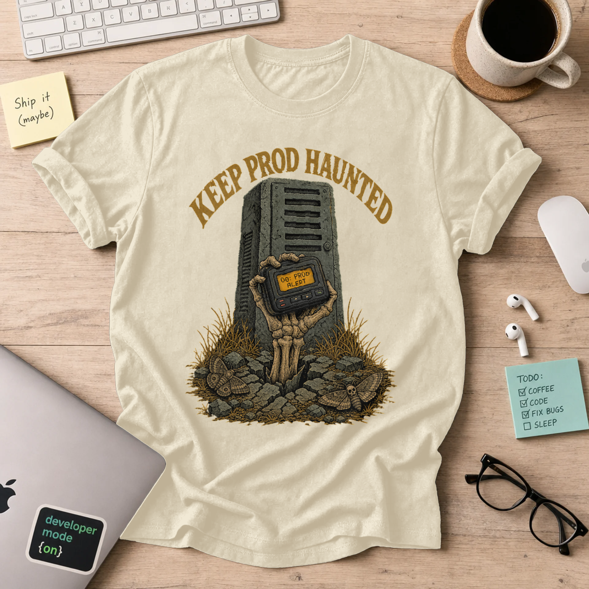Keep Prod Haunted Shirt — Natural