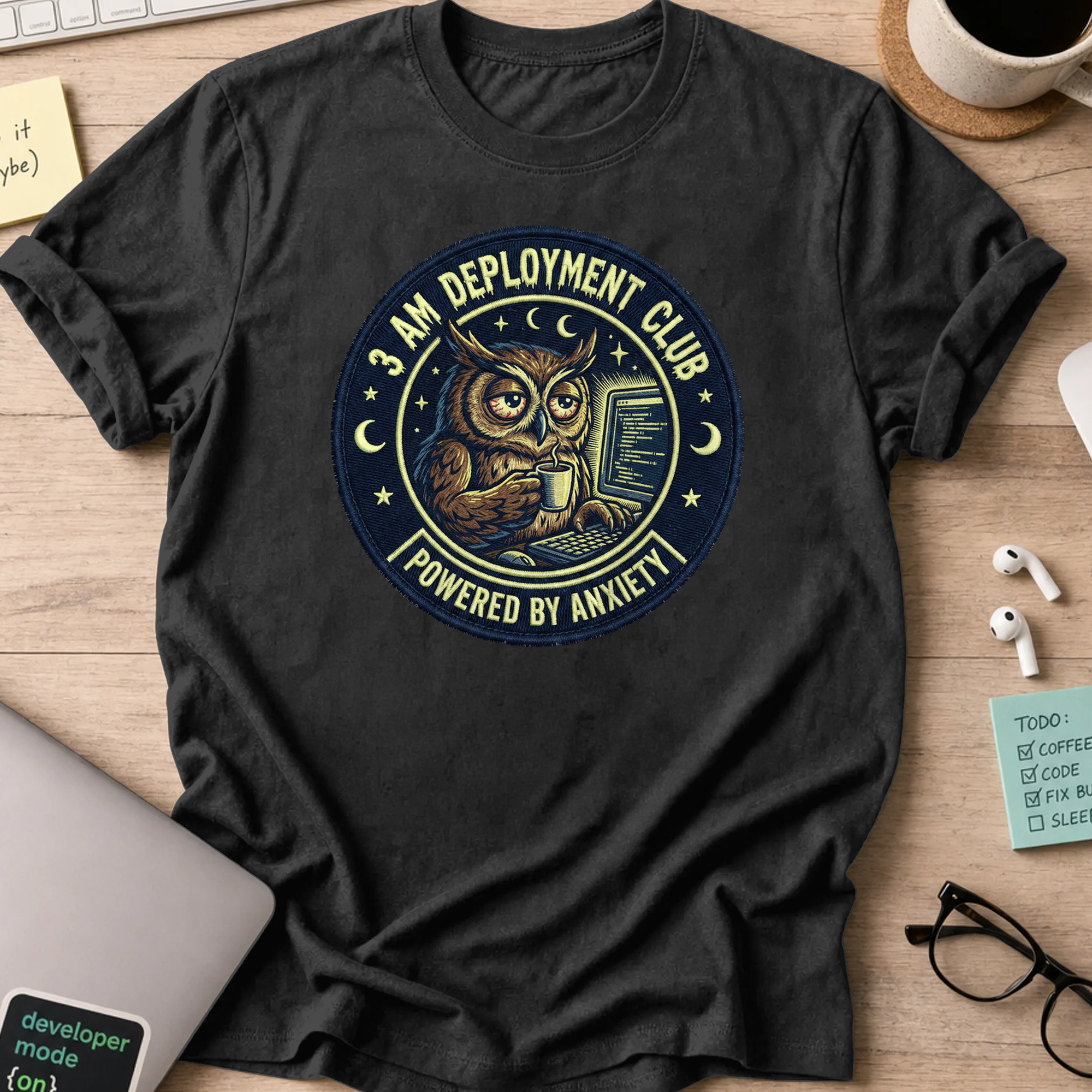 3am deployment club shirt - Black