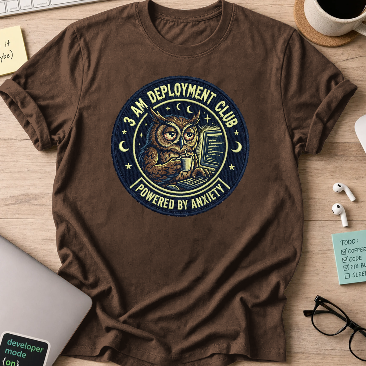 3am deployment club shirt - Dark Chocolate