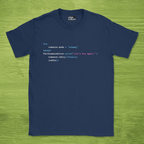 Code Culture romance.mode shirt funny programmer T-Shirt in Navy — Code Culture developer clothing