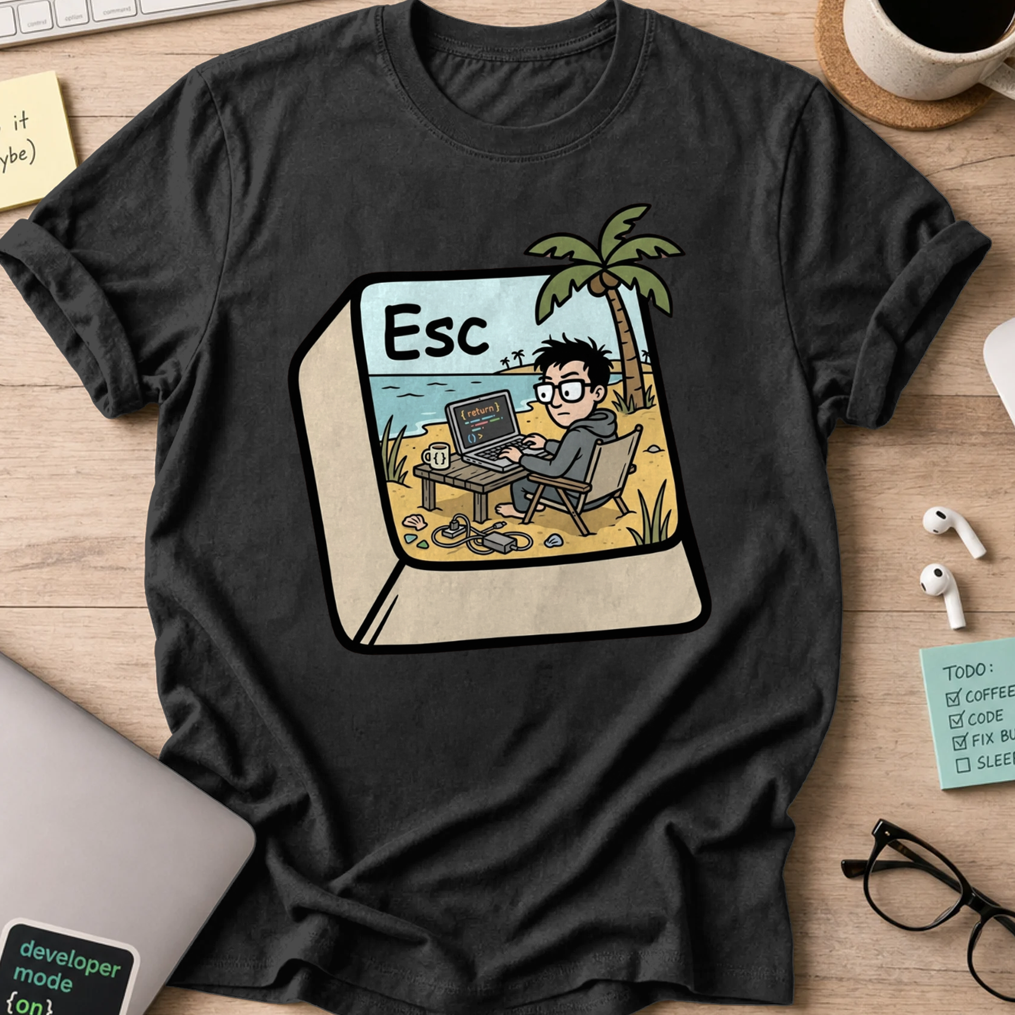 Escape Key Getaway Shirt — Black