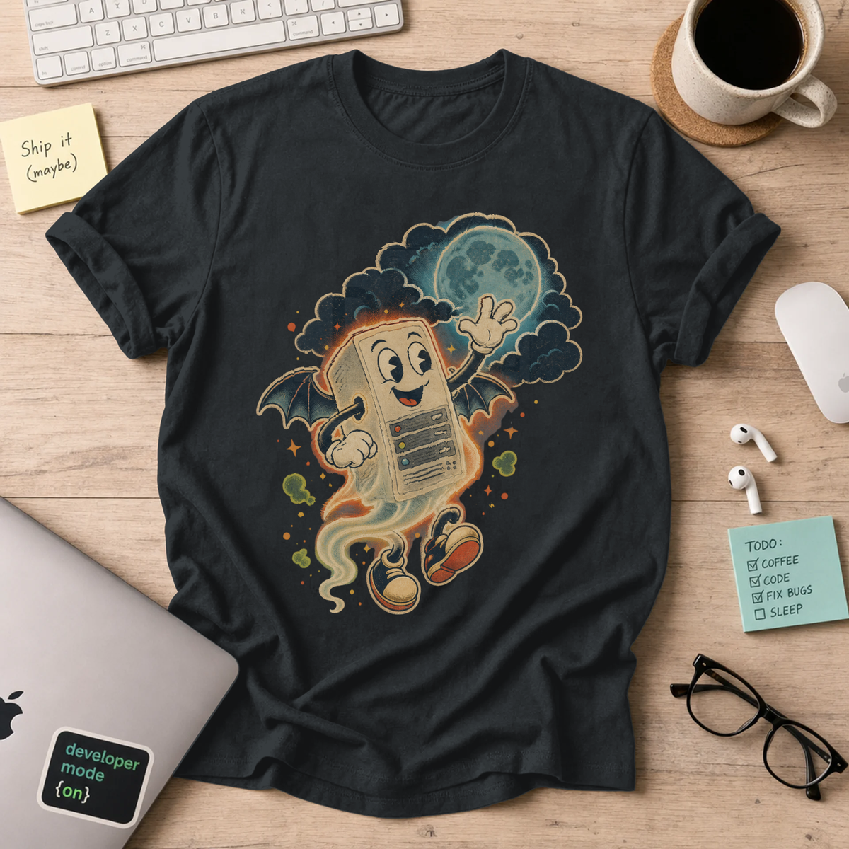 Ghost Server Shirt — Black