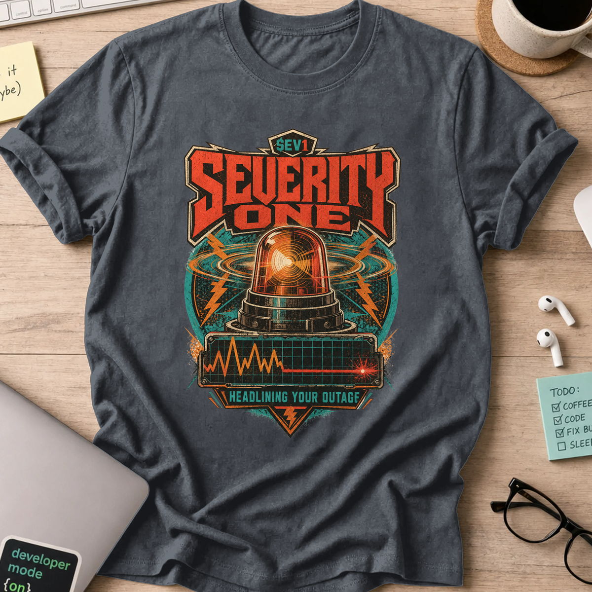 Severity One Outage Shirt — Dark Heather