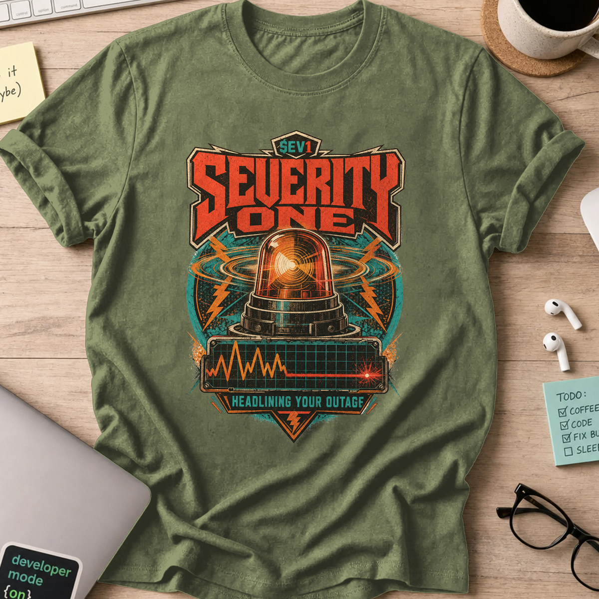 Severity One Outage Shirt — Military Green