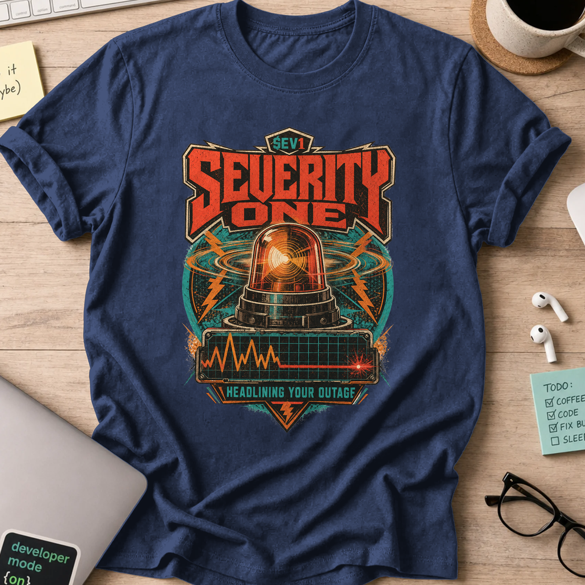 Severity One Outage Shirt — Navy