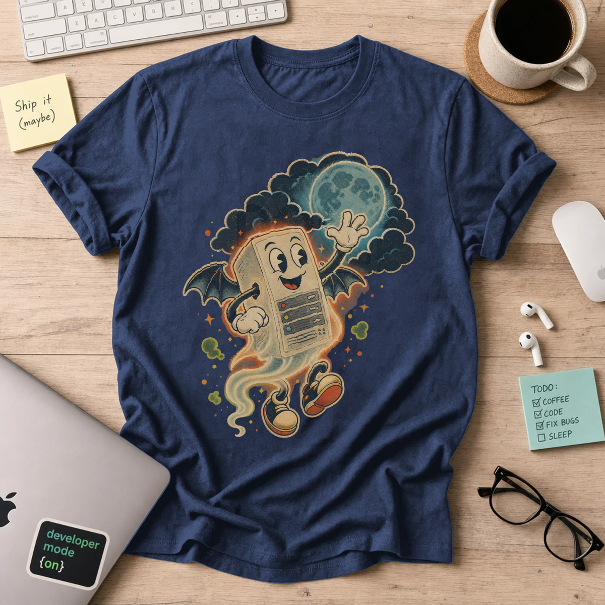Ghost Server Shirt — Navy
