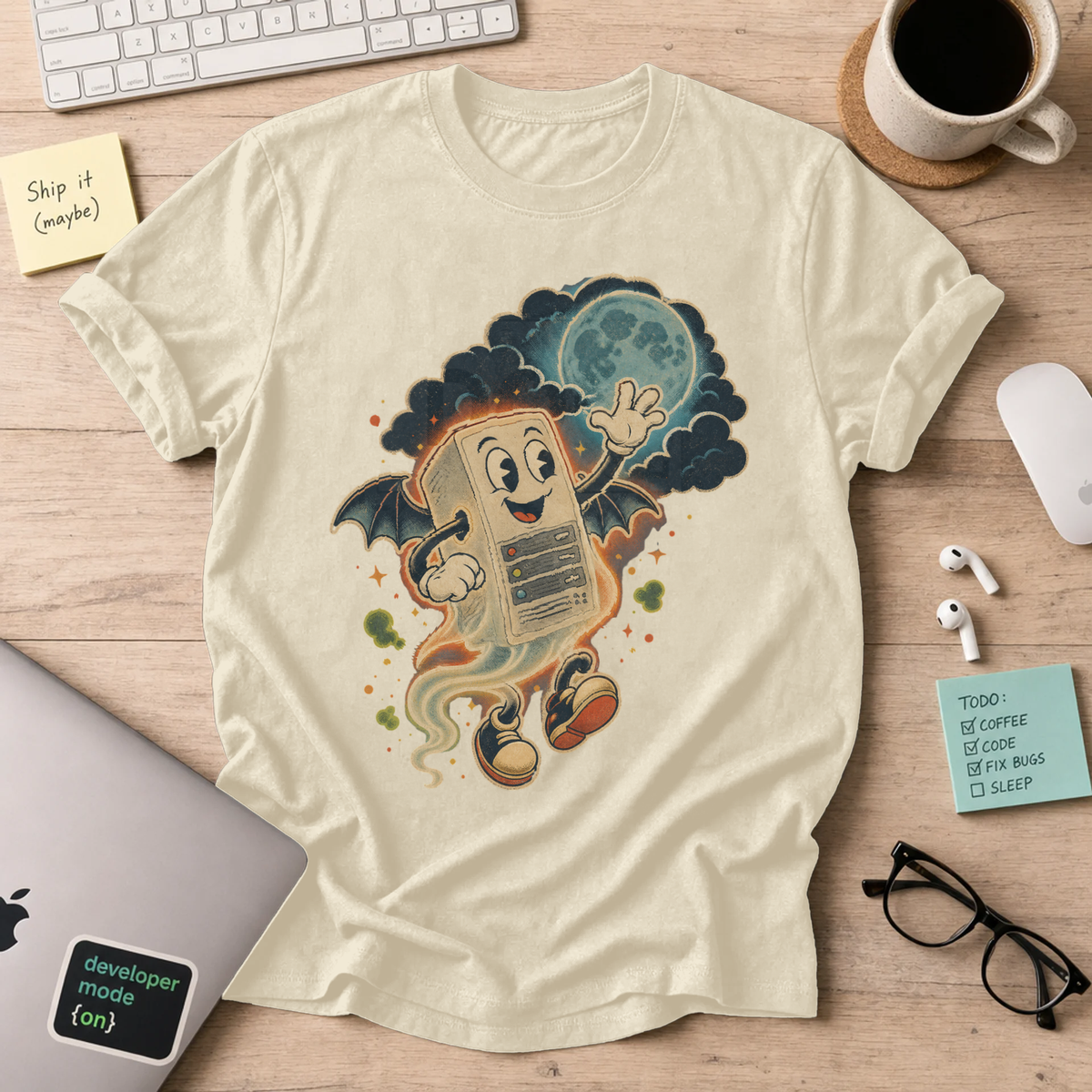 Ghost Server Shirt — Natural