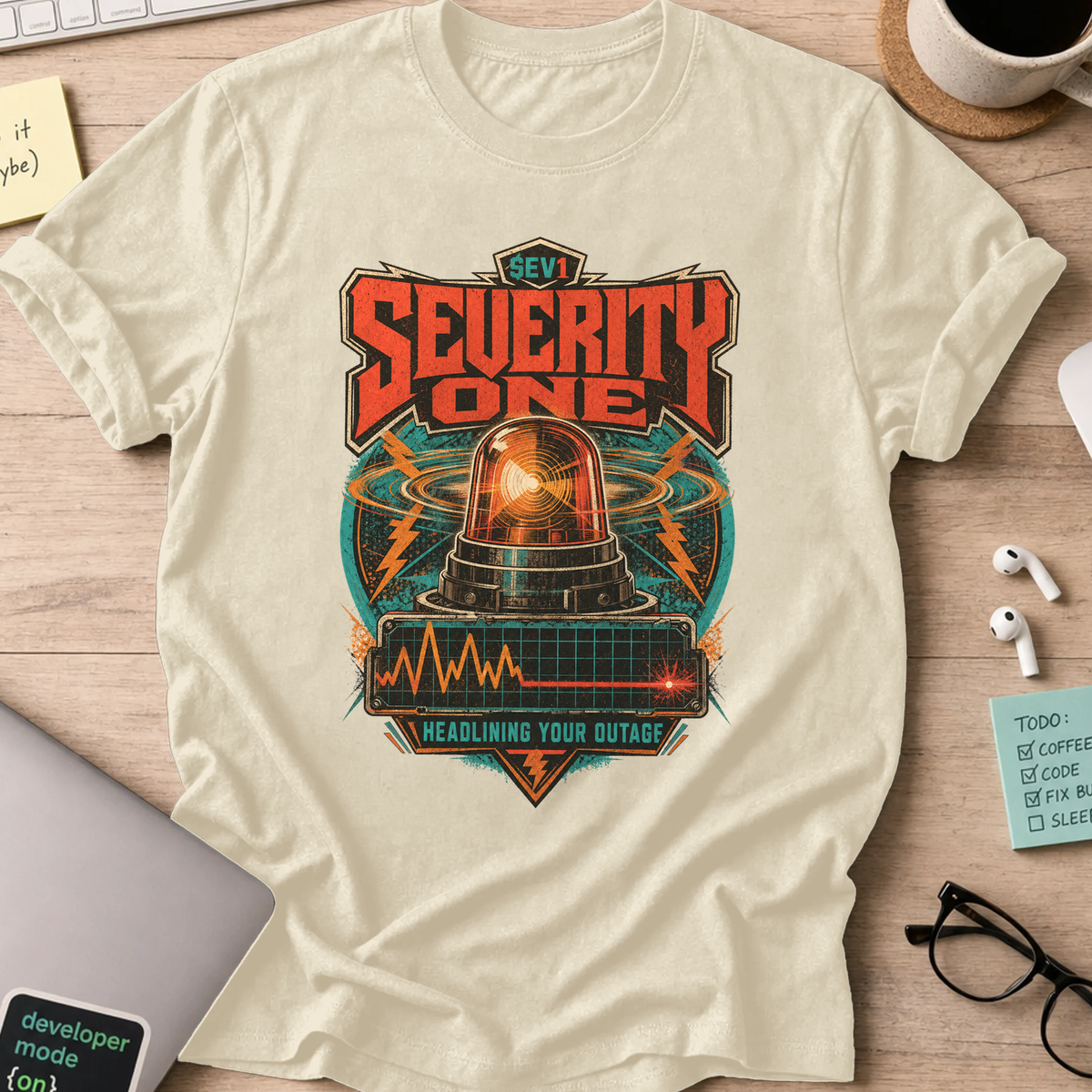 Severity One Outage Shirt — Natural