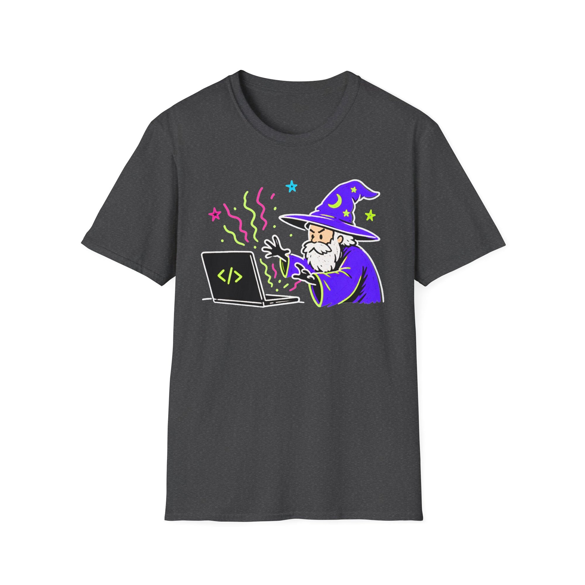 Wizard Coder Cartoon Shirt