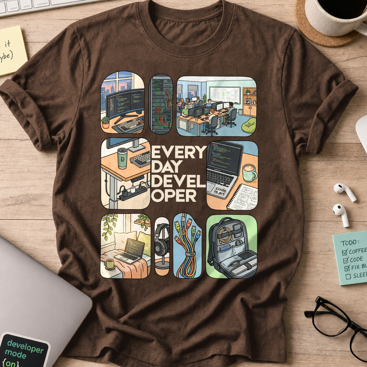Every Day Developer Shirt — Dark Chocolate