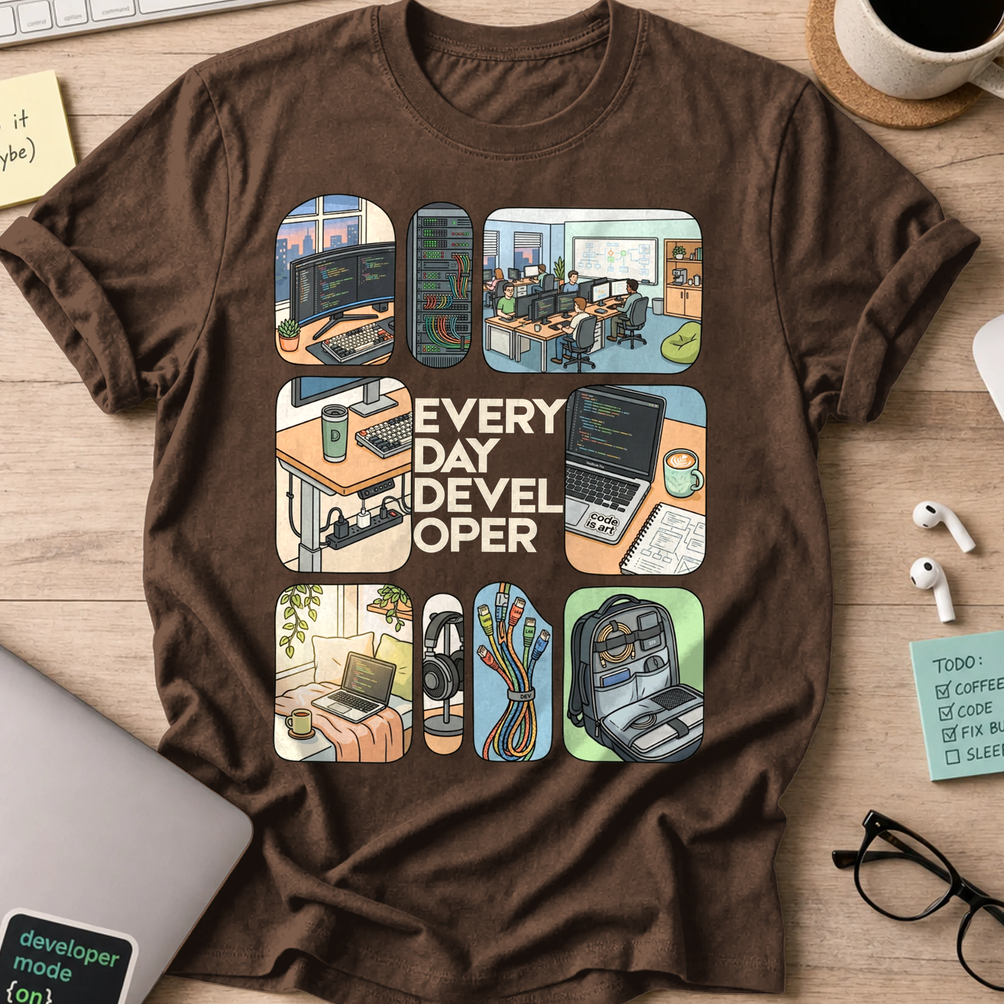 Every Day Developer Shirt — Dark Chocolate