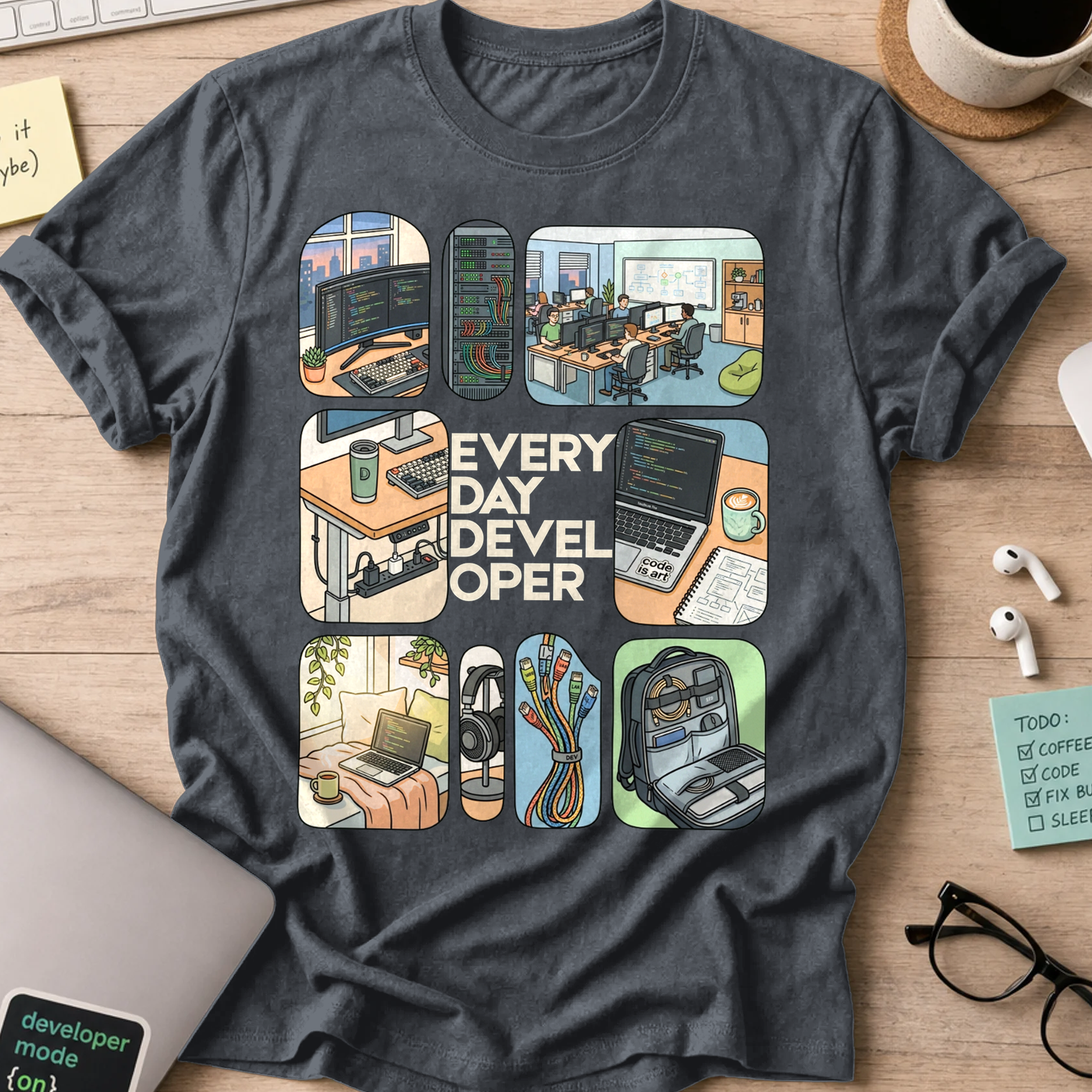 Every Day Developer Shirt — Dark Heather