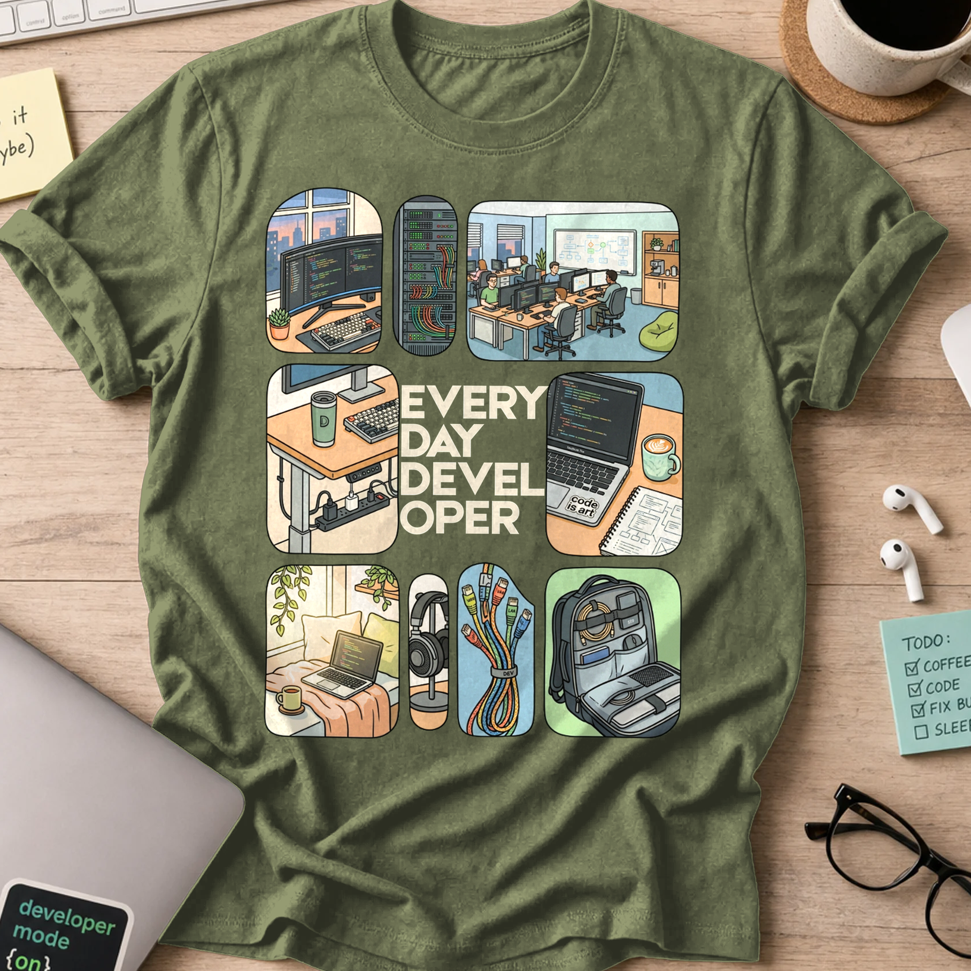 Every Day Developer Shirt — Military Green