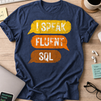 I Speak Fluent SQL Shirt — Navy