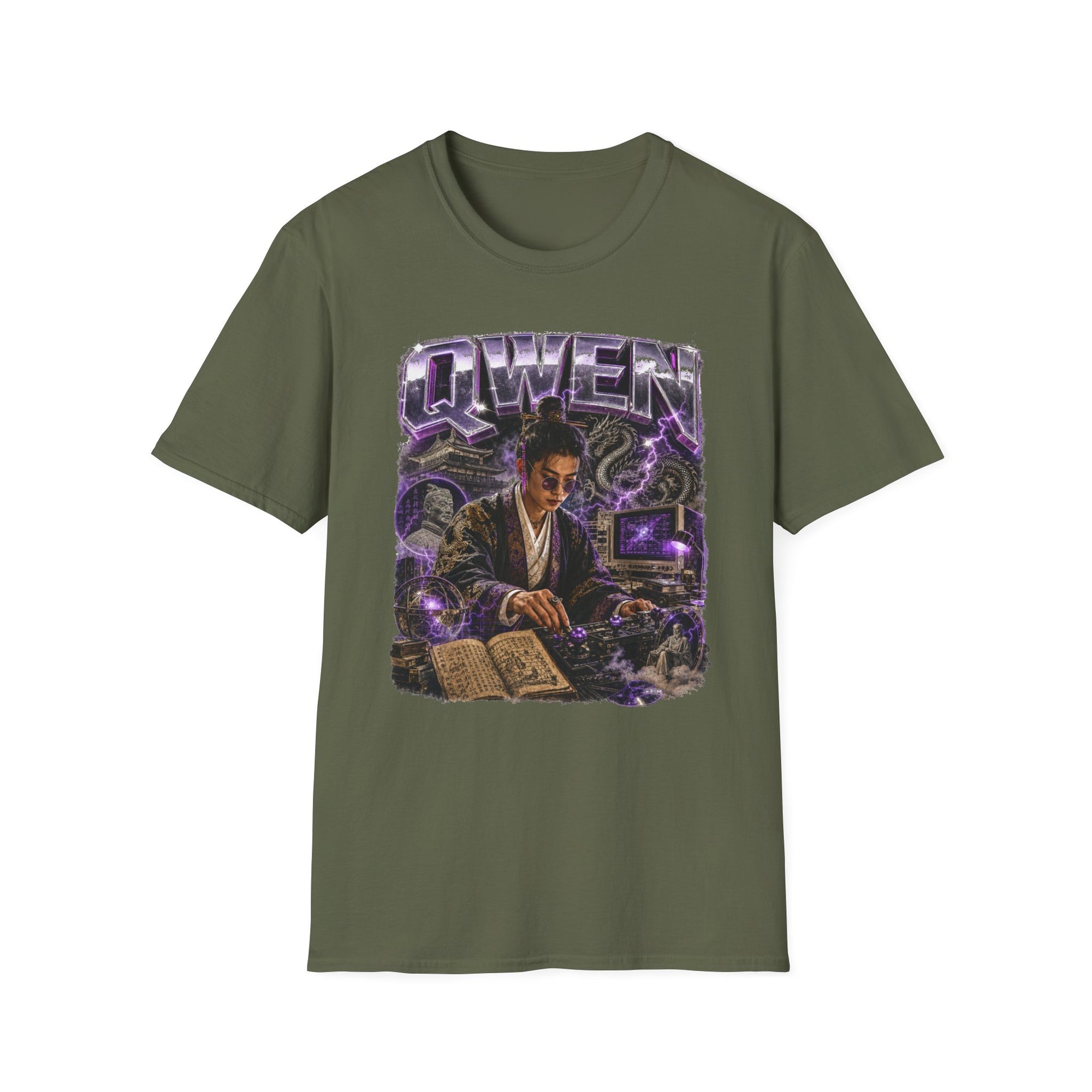 Qwen Cyberpunk Coder Shirt