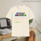 Code Culture my daily essentials Custom Shirt funny programmer T-Shirt in Natural — Code Culture developer clothing