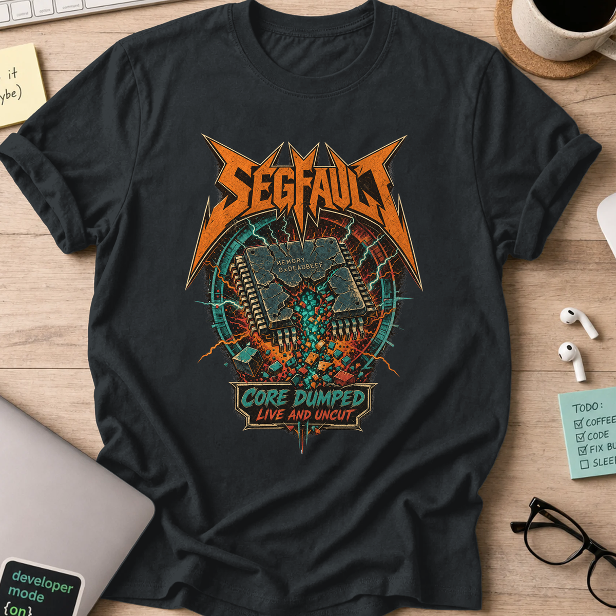 Segfault Core Dumped Shirt — Black