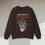 Code Culture anatomy of coders sweatshirt funny programmer Sweatshirt in S — Code Culture developer clothing