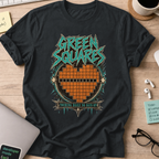 Green Squares Tour Shirt — Black