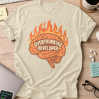Overthinking Developer Shirt — Natural