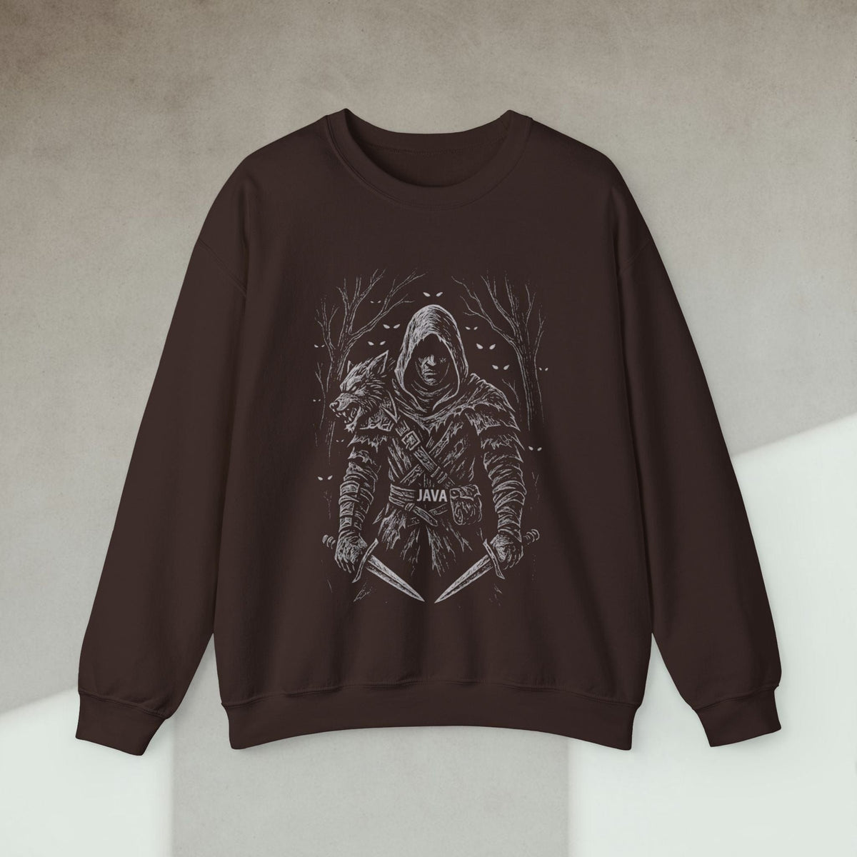 Code Culture java warrior sweatshirt funny programmer Sweatshirt in S — Code Culture developer clothing