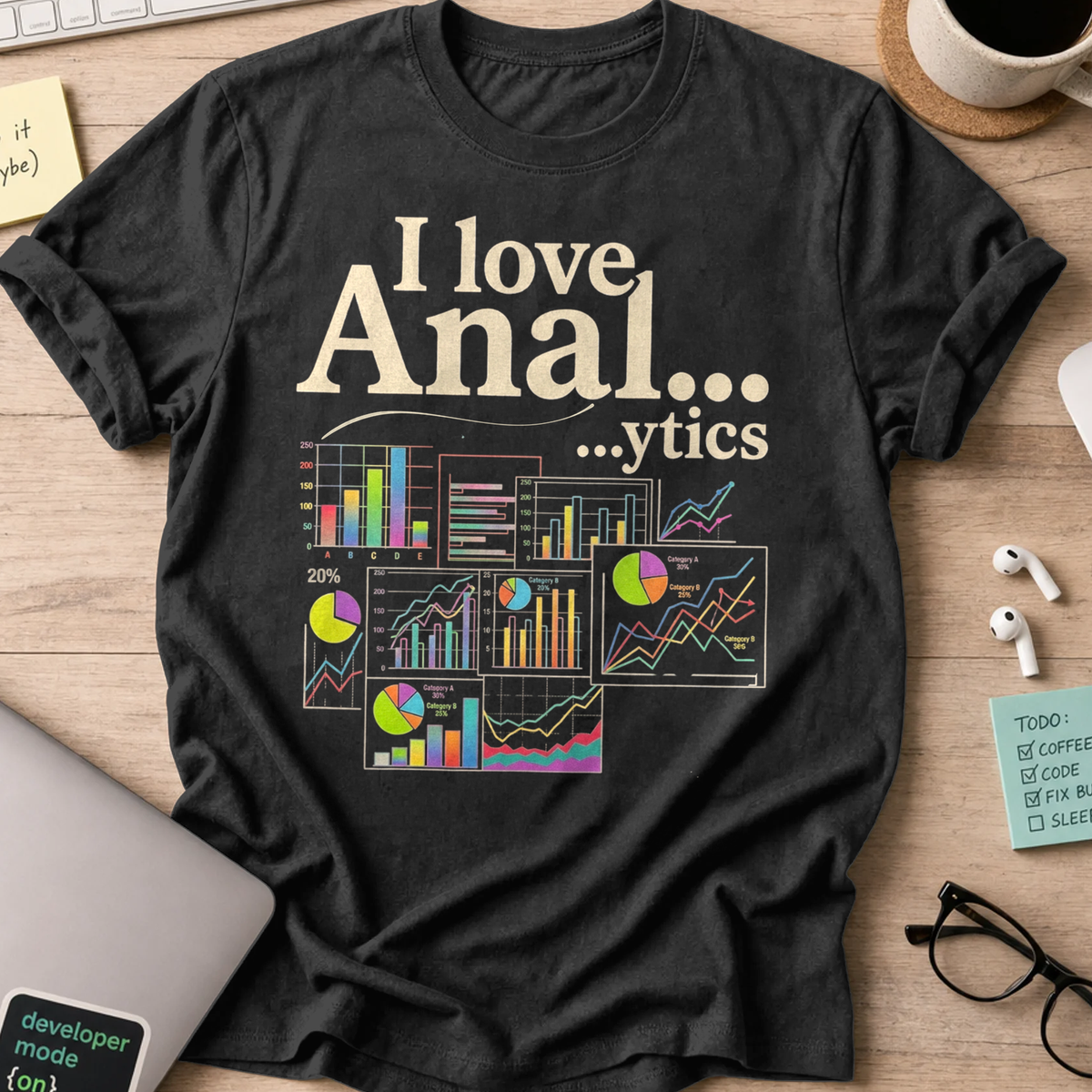 I Love Analytics Shirt — Black