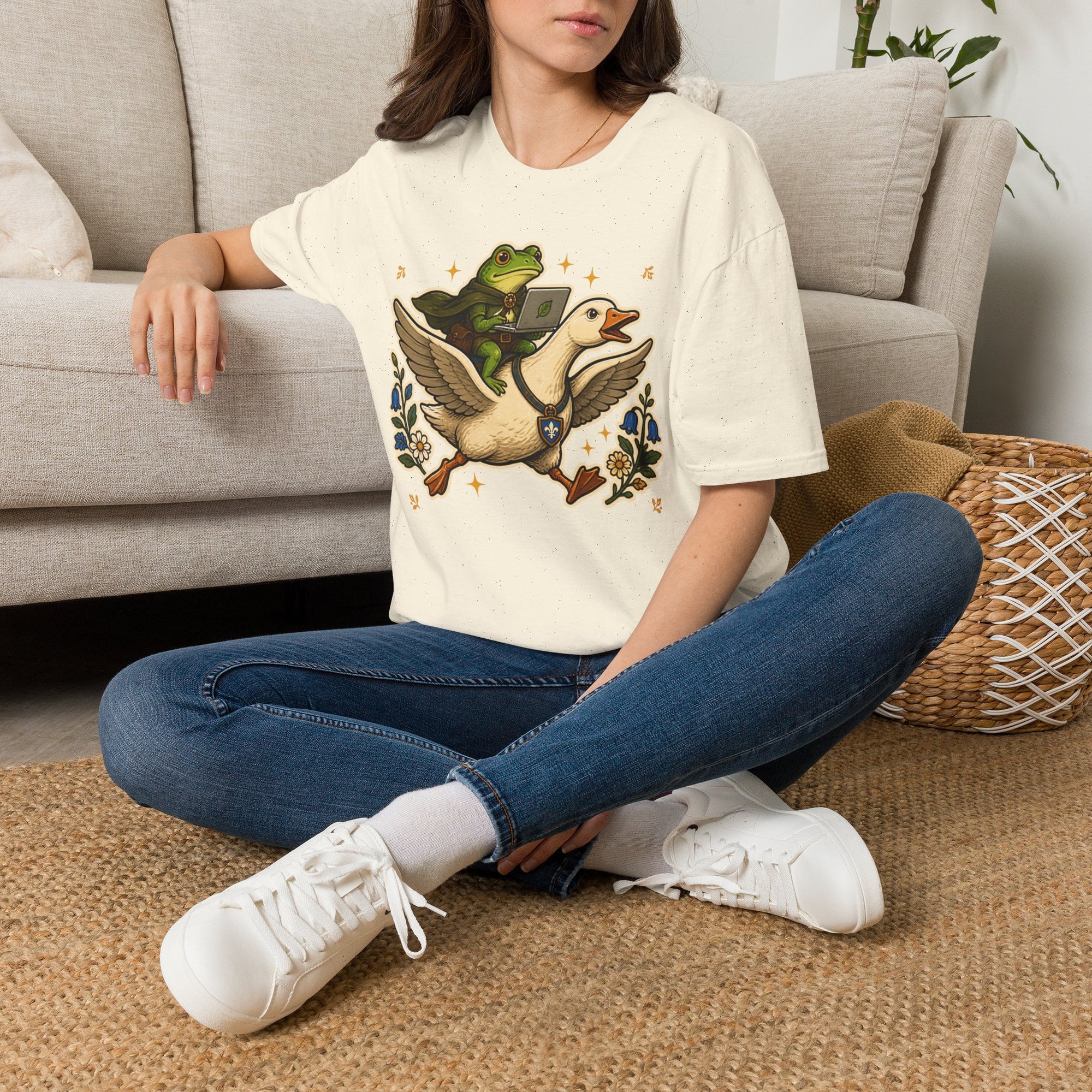 Frog Goose Coder Whimsical Shirt