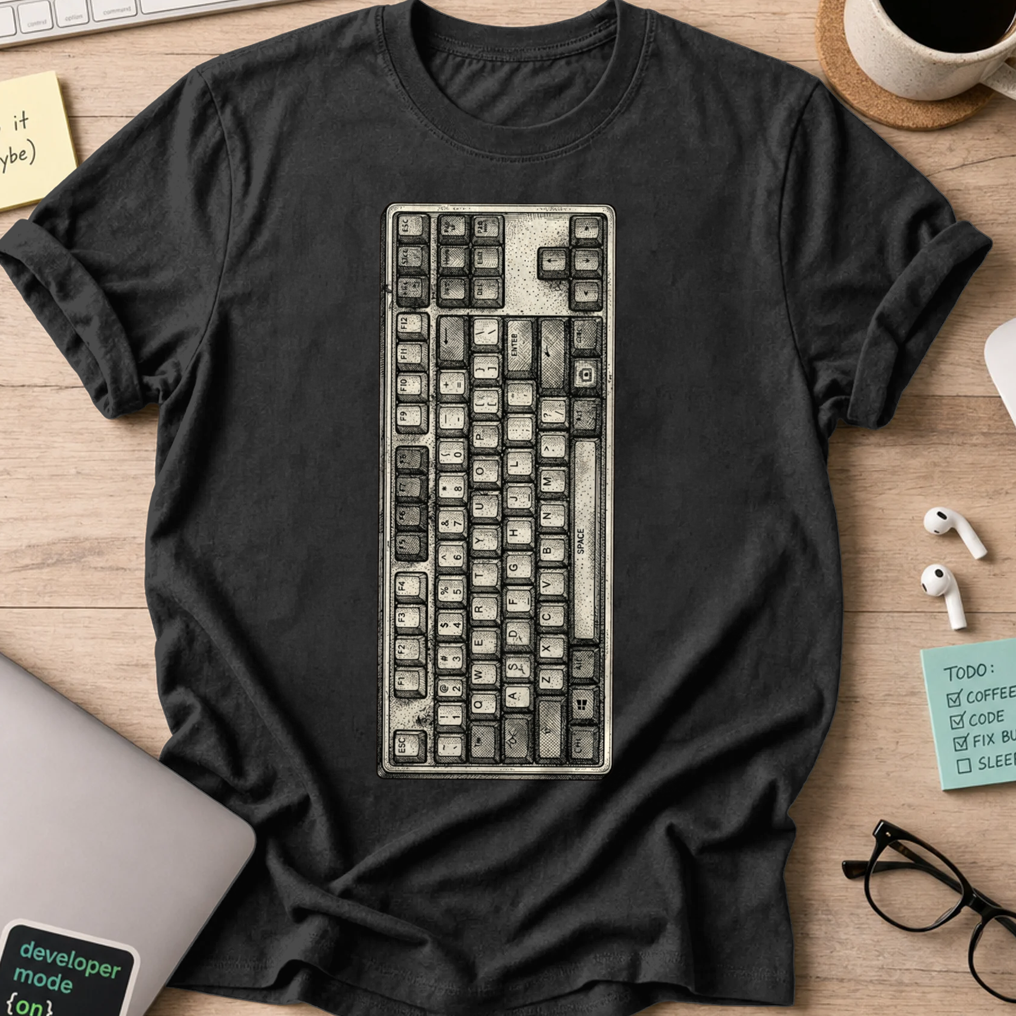 Mechanical Keyboard Shirt — Black