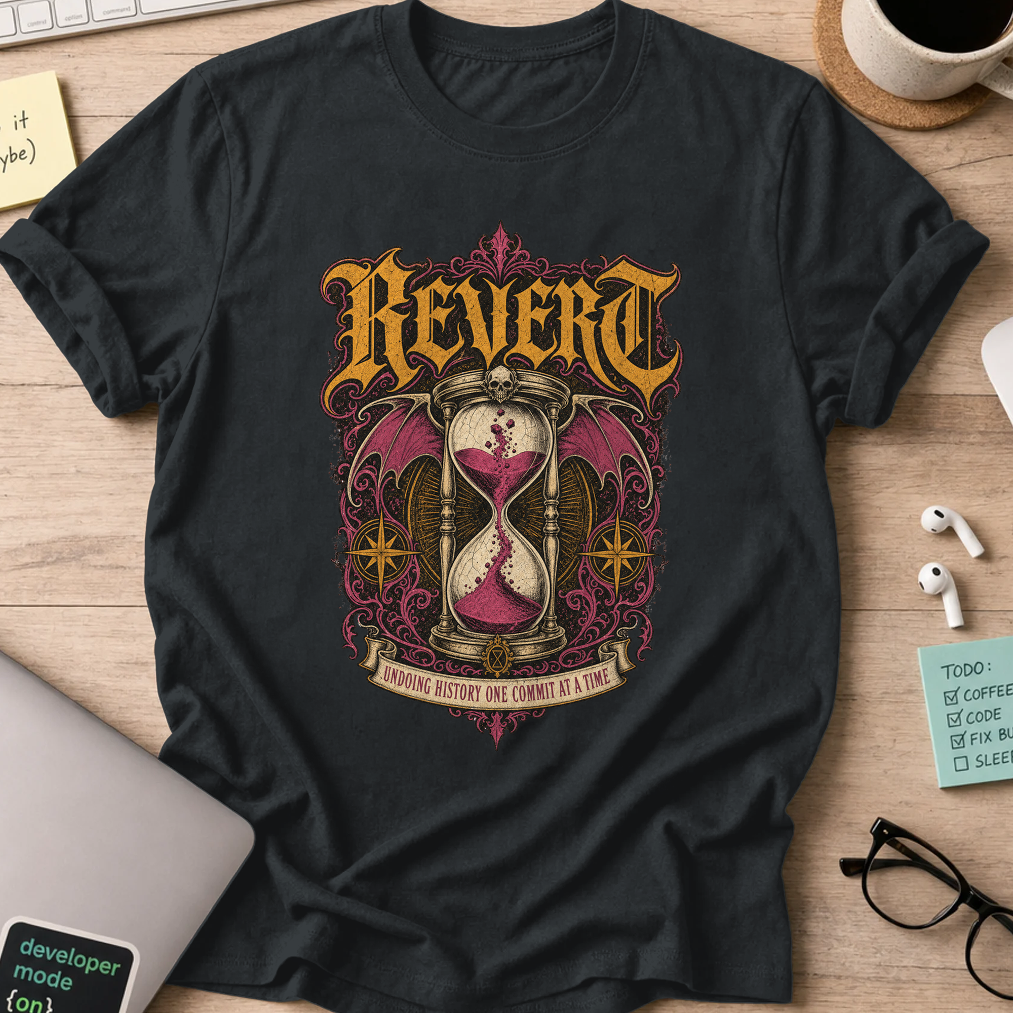 Revert Undoing History Shirt — Black