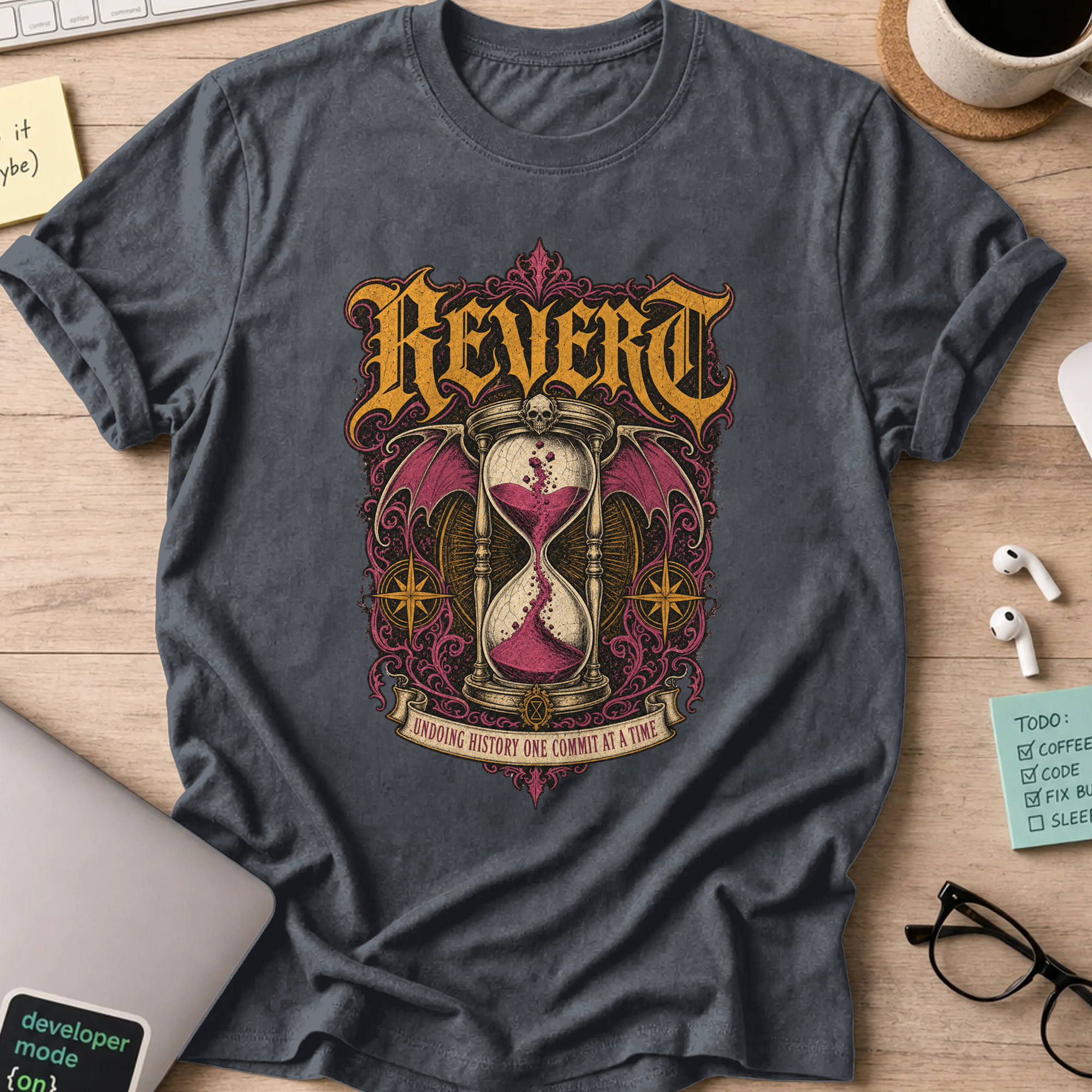 Revert Undoing History Shirt — Dark Heather
