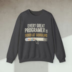 Code Culture every great programmer is good at googling sweatshirt funny programmer Sweatshirt in S — Code Culture developer clothing