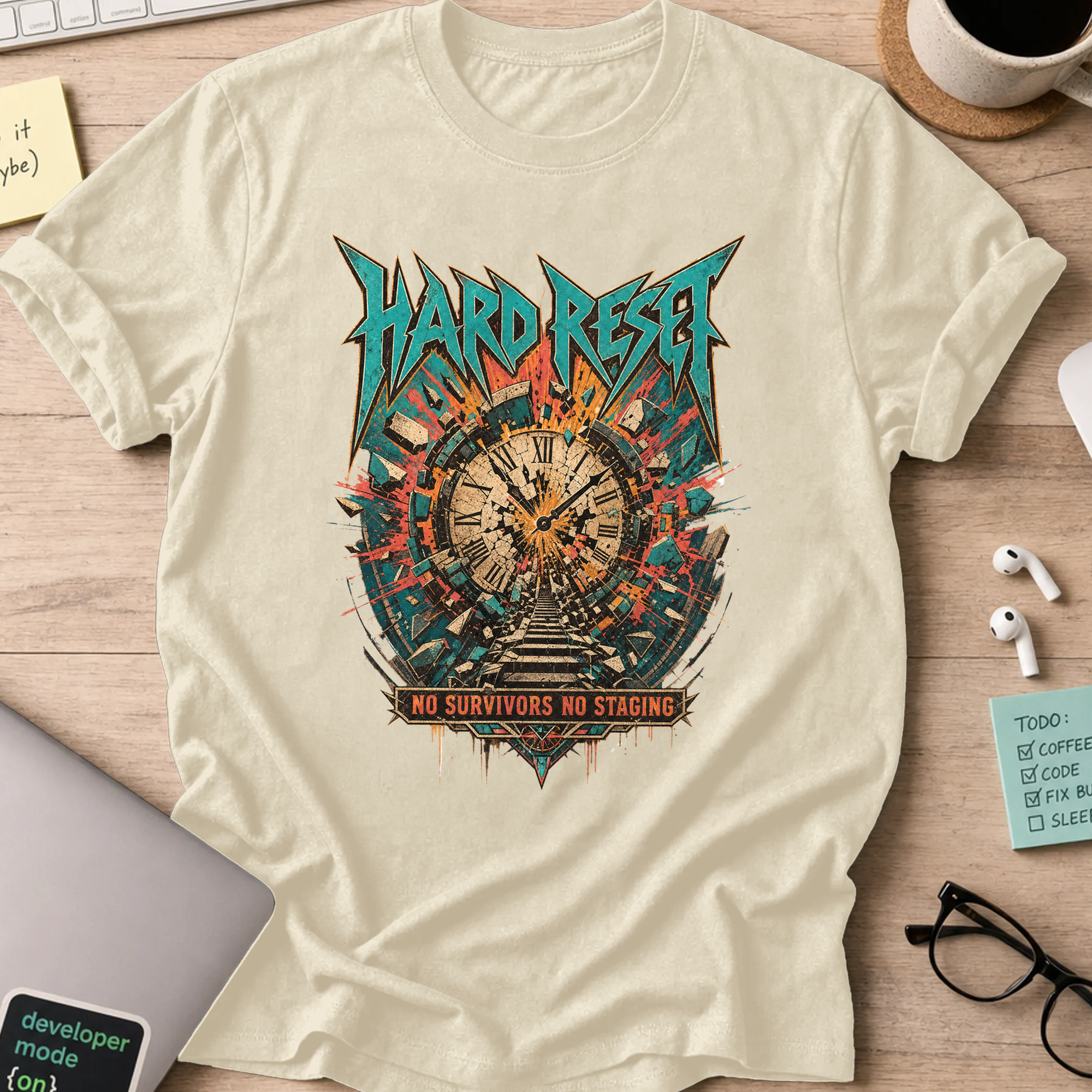 Hard Reset No Survivors Shirt — Natural