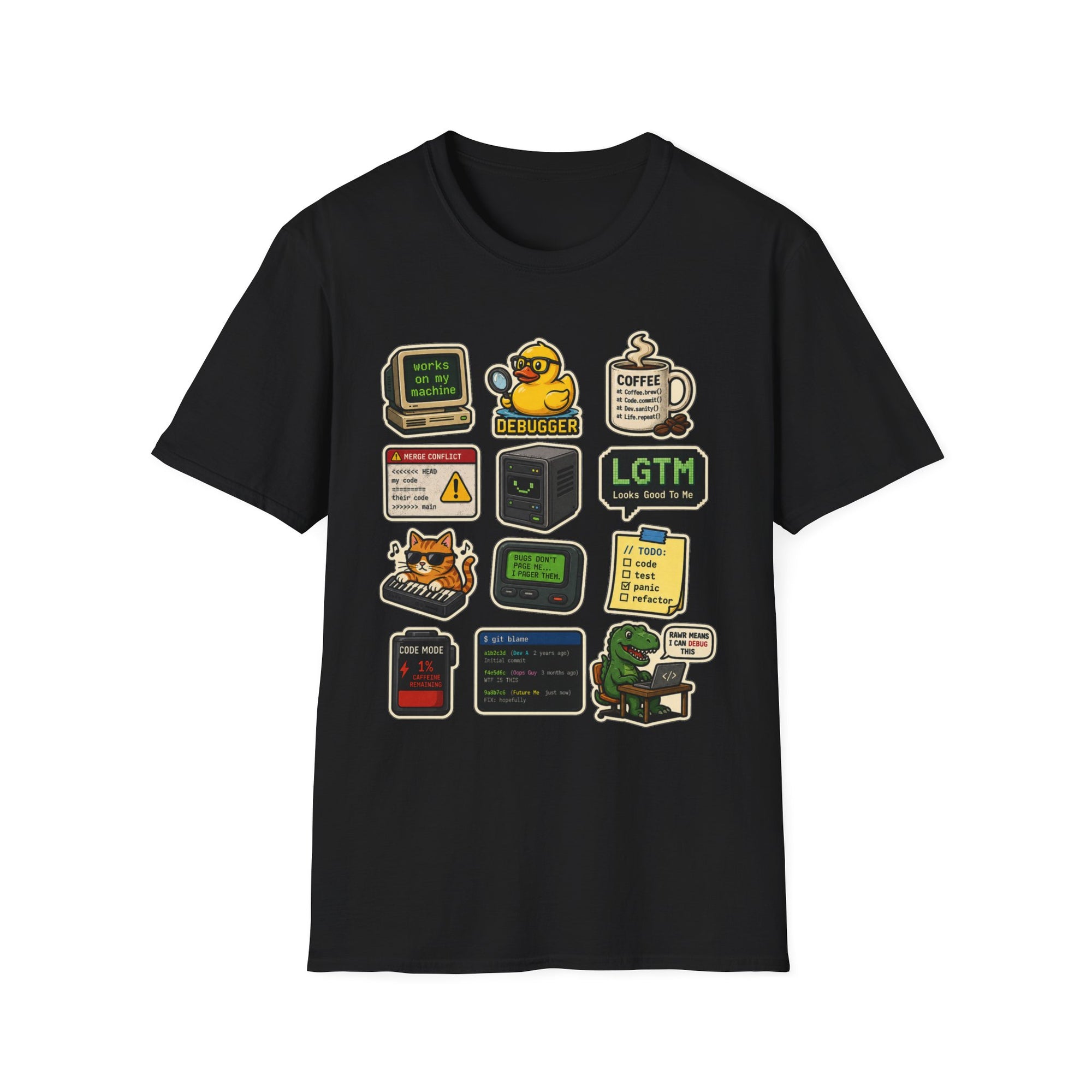 Works On My Machine Retro Sticker Shirt