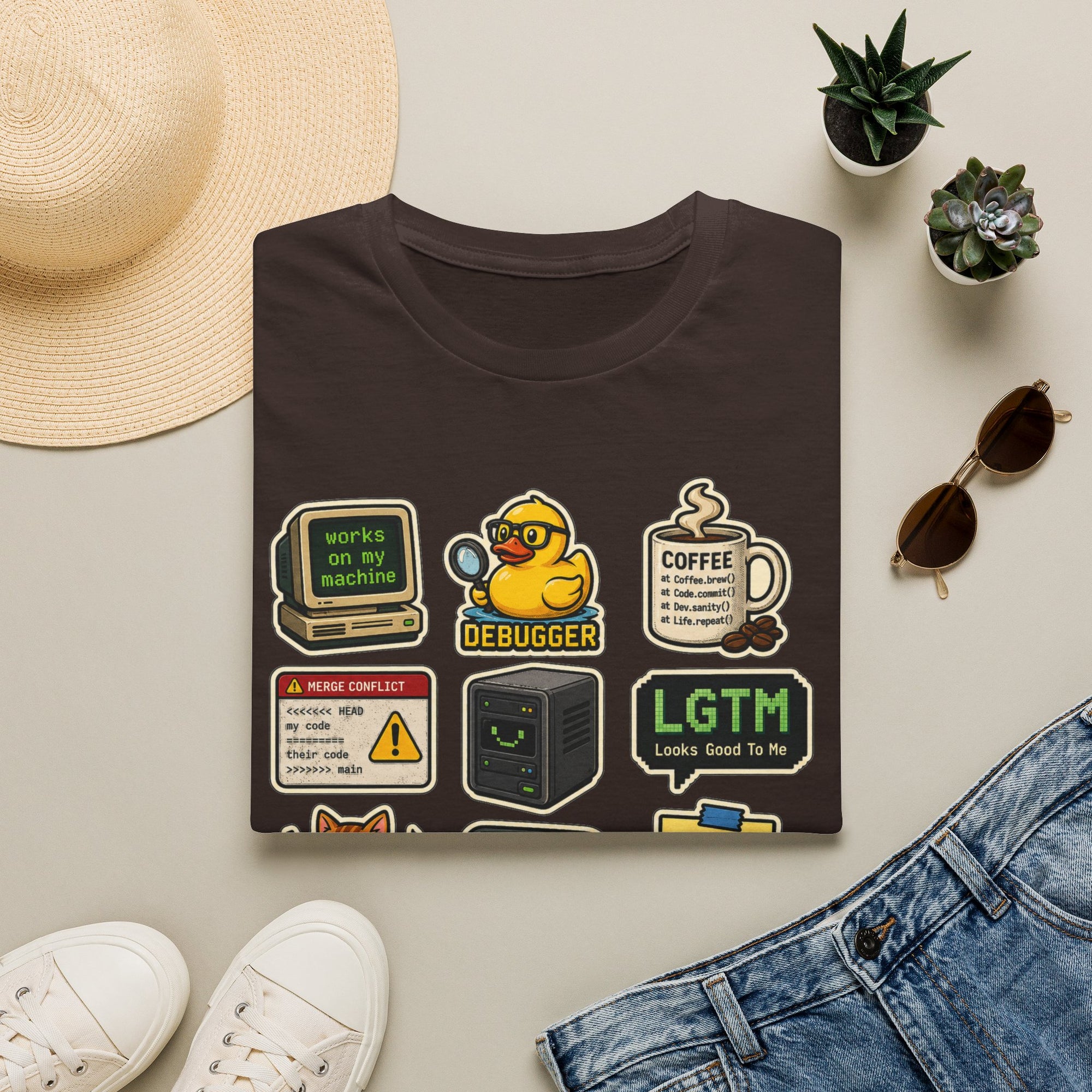Works On My Machine Retro Sticker Shirt
