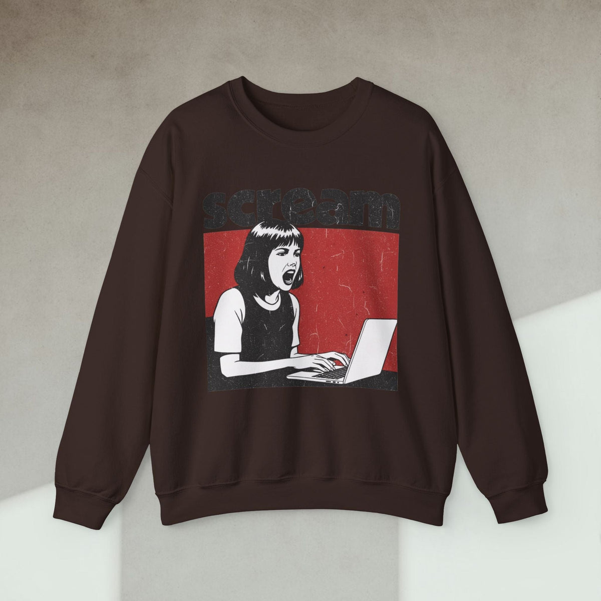 Code Culture scream sweatshirt funny programmer Sweatshirt in S — Code Culture developer clothing