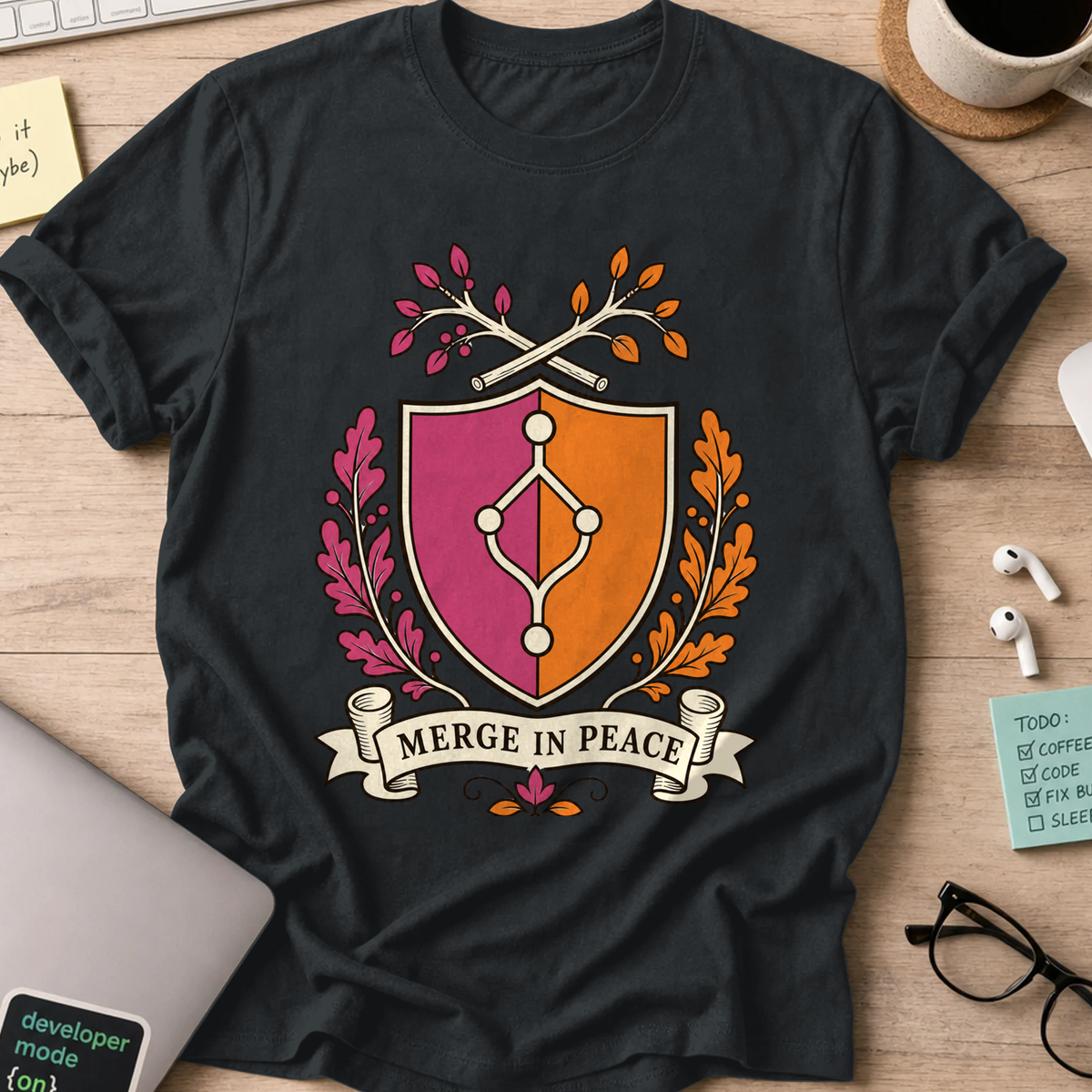 Merge in Peace Shirt — Black