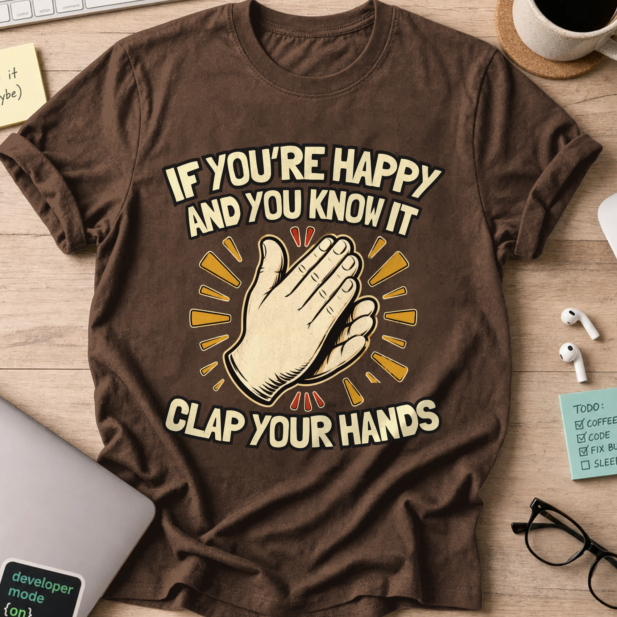Nerd Collection Artwork 004 Shirt - Dark Chocolate mockup