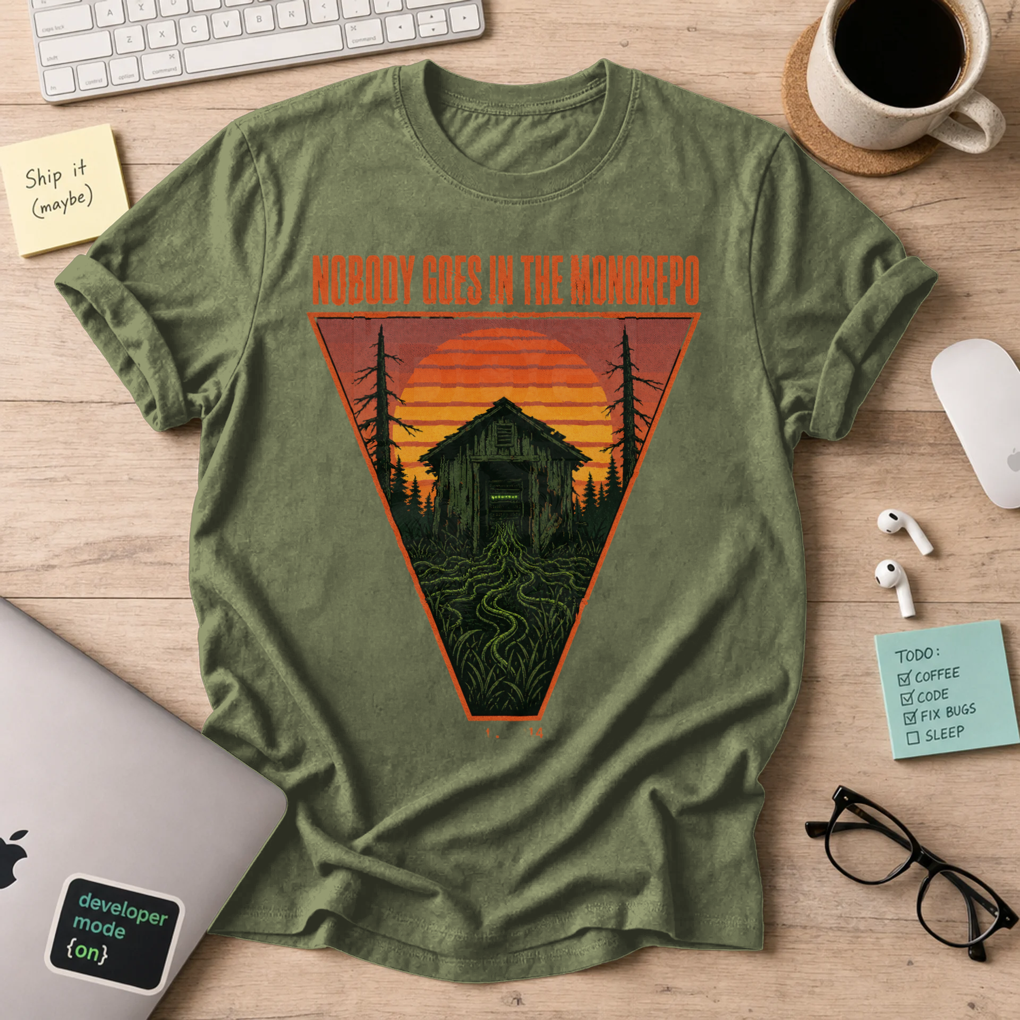 Nobody Goes in the Monorepo Shirt — Military Green