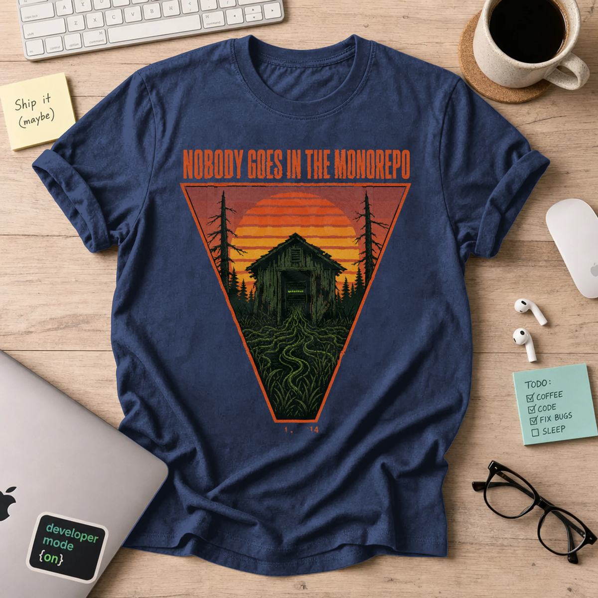 Nobody Goes in the Monorepo Shirt — Navy