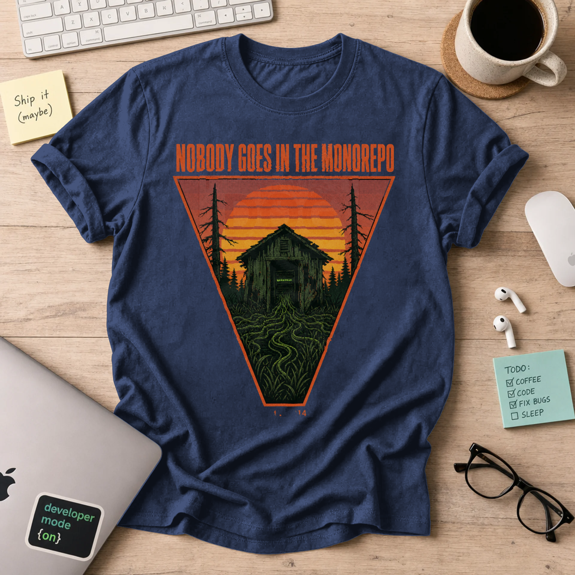 Nobody Goes in the Monorepo Shirt — Navy