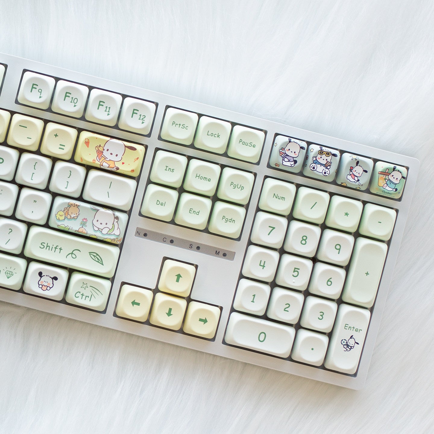 108-Key Mechanical Keyboard, Three-Mode Wired, Wireless, Bluetooth, Hot-Swappable, Suitable for Girls, Office, Gaming, Cute Rgb Lighting