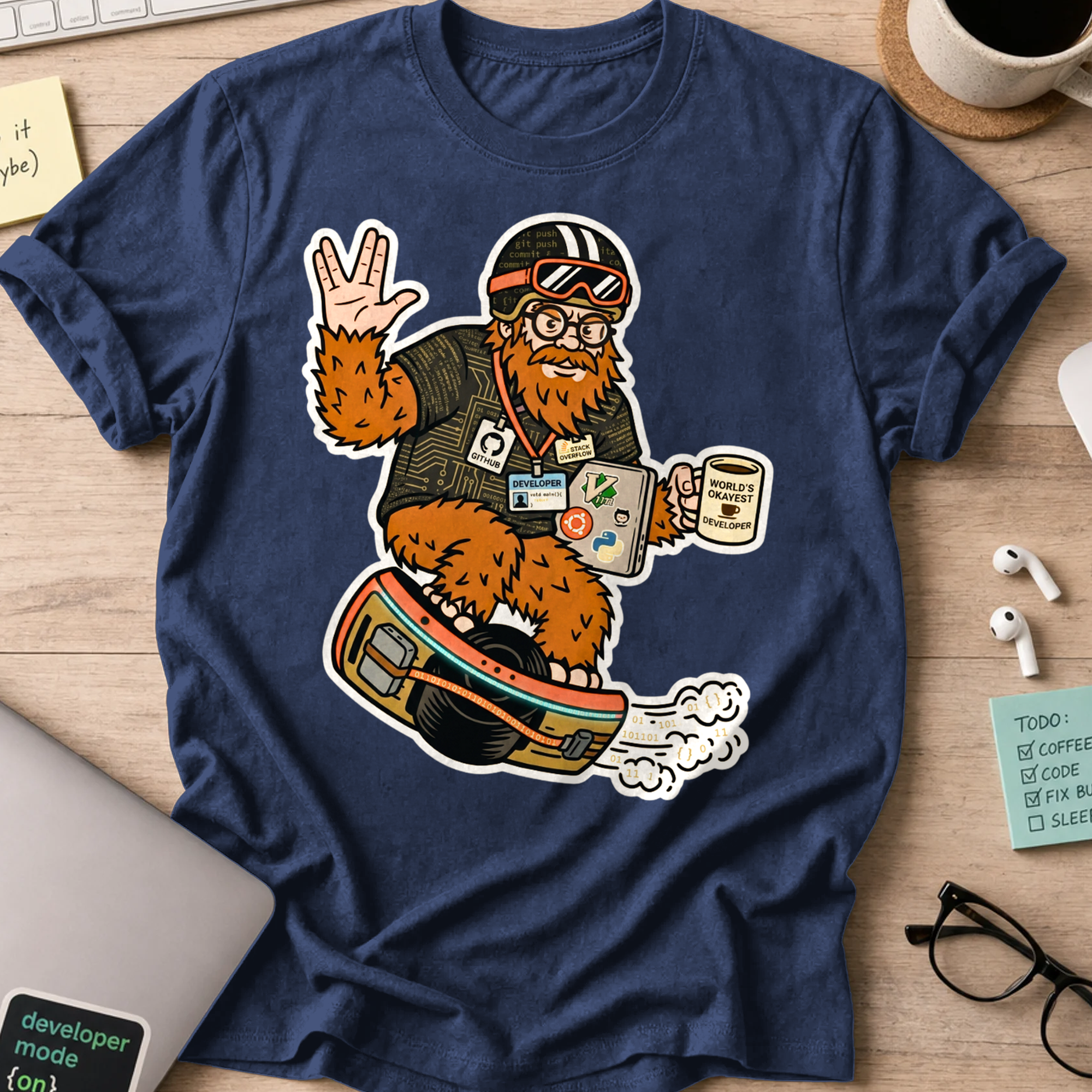Sasquatch Developer Shirt — Navy